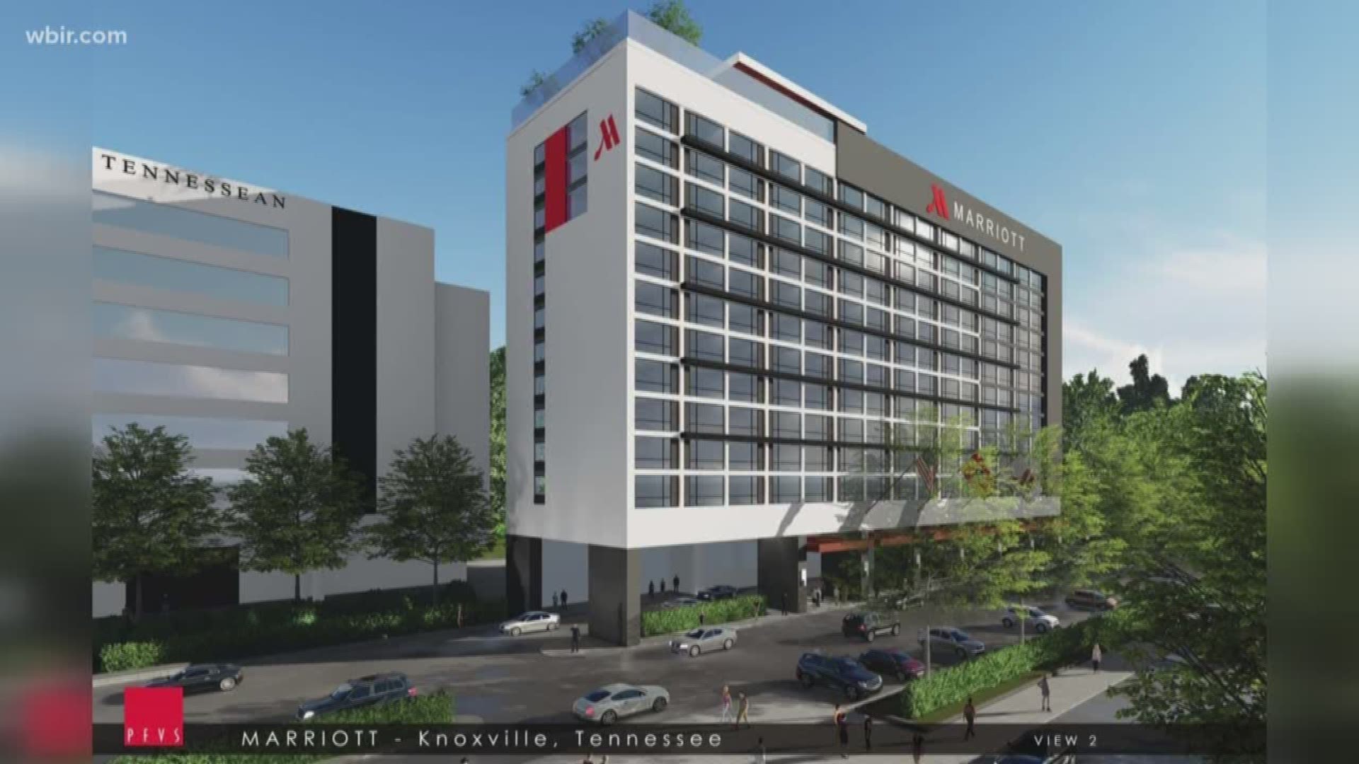 The Knoxville City Council is expected to consider a plan that would replaced the current hotel with a Marriott-branded place to stay.