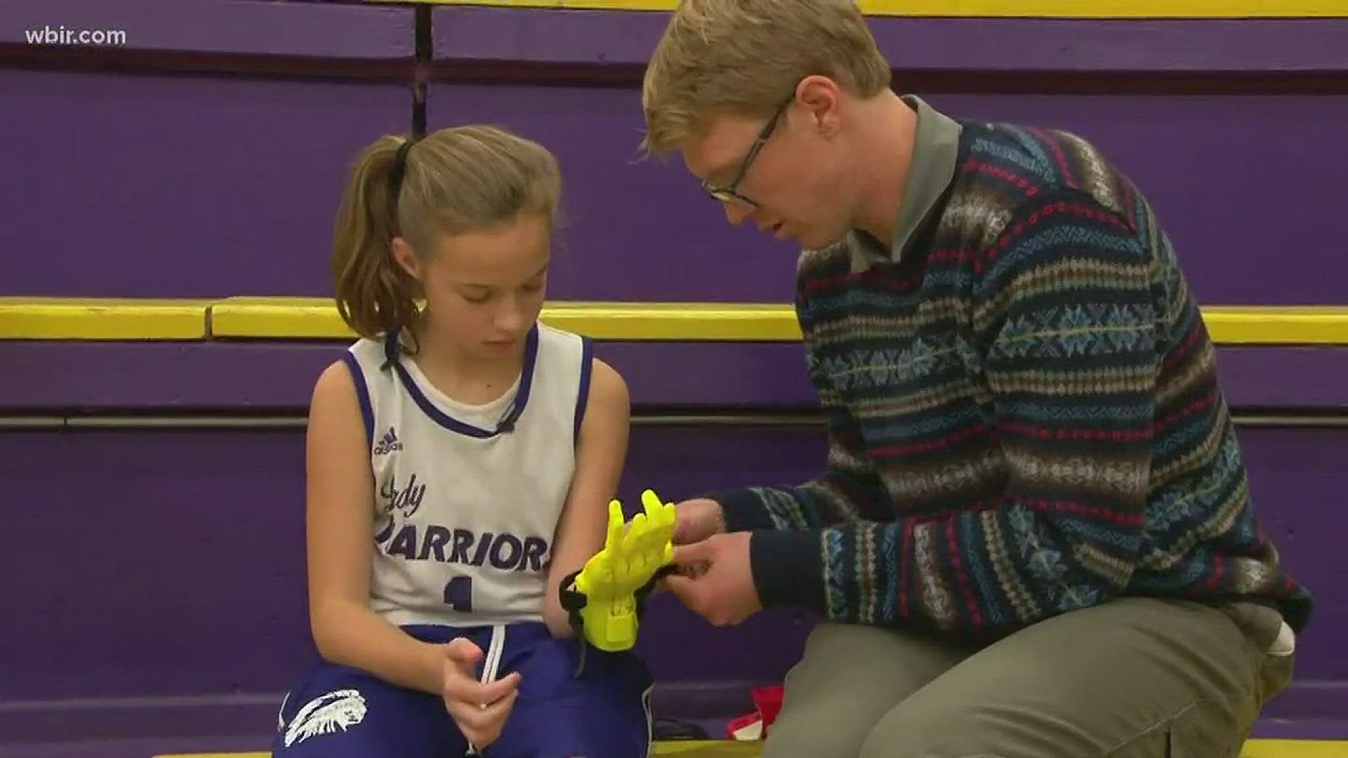 Dec. 11, 2017: Two Loudon County students received the gift of a 3-D printed prosthetic hand.