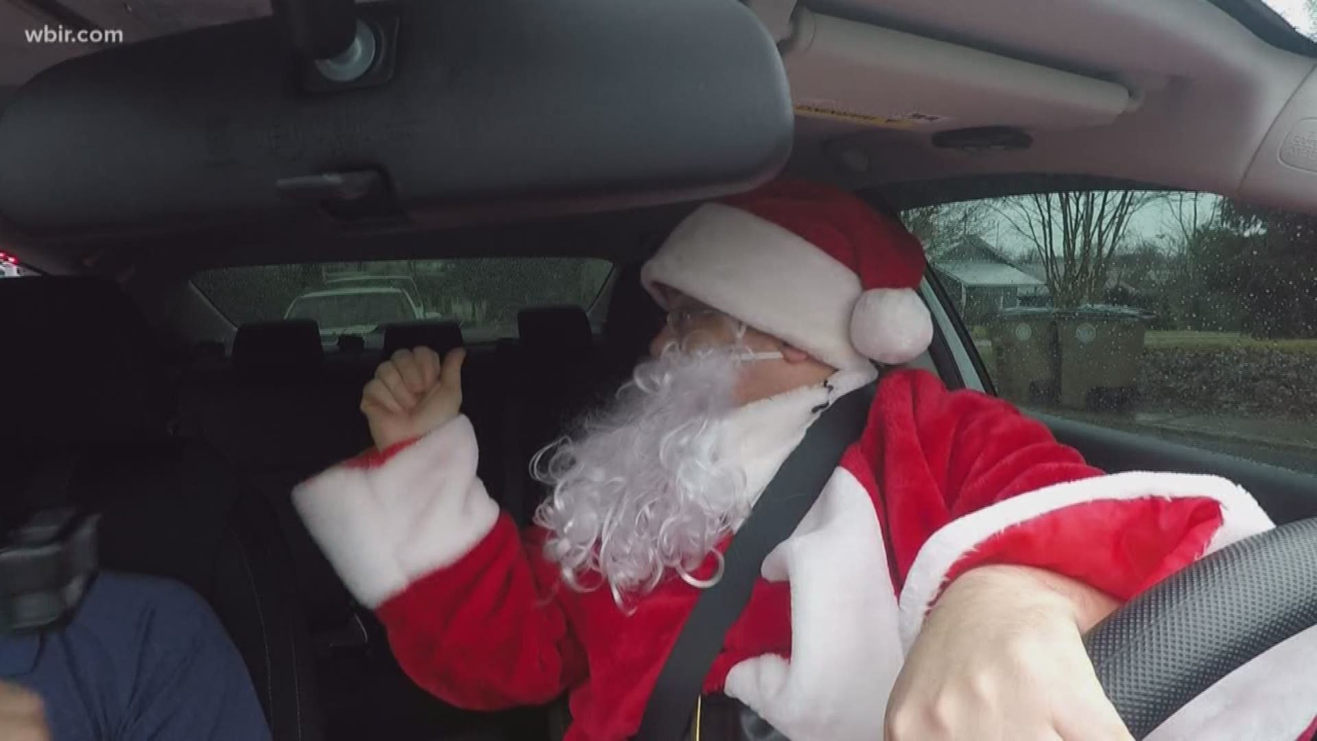 It's Knoxville's Uber Santa. Daniel Sechtin went for a ride in his holly jolly Honda Civic.
