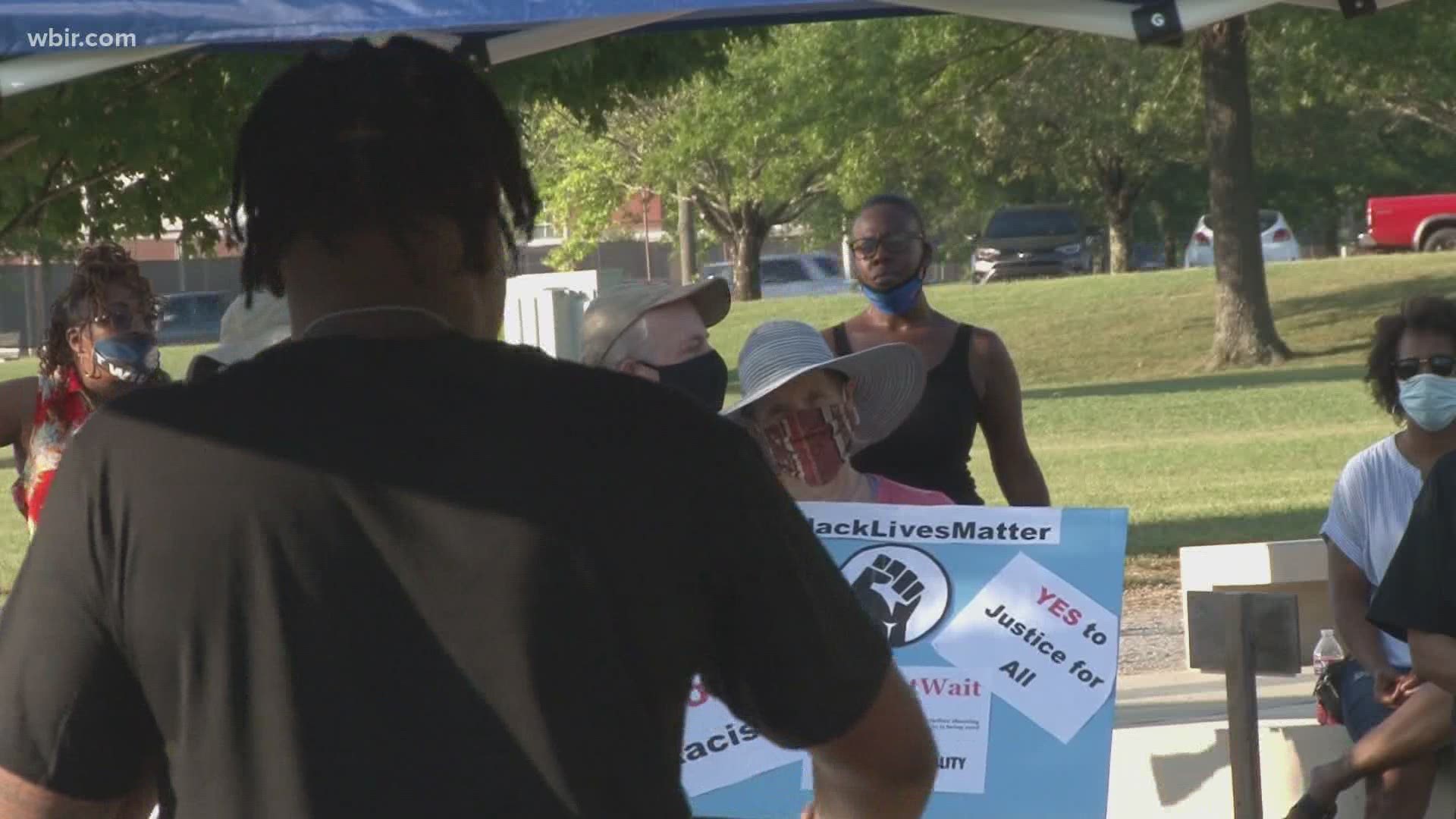 A group of activists from across East Tennessee gathered in Oak Ridge to take a stand against racial injustice.