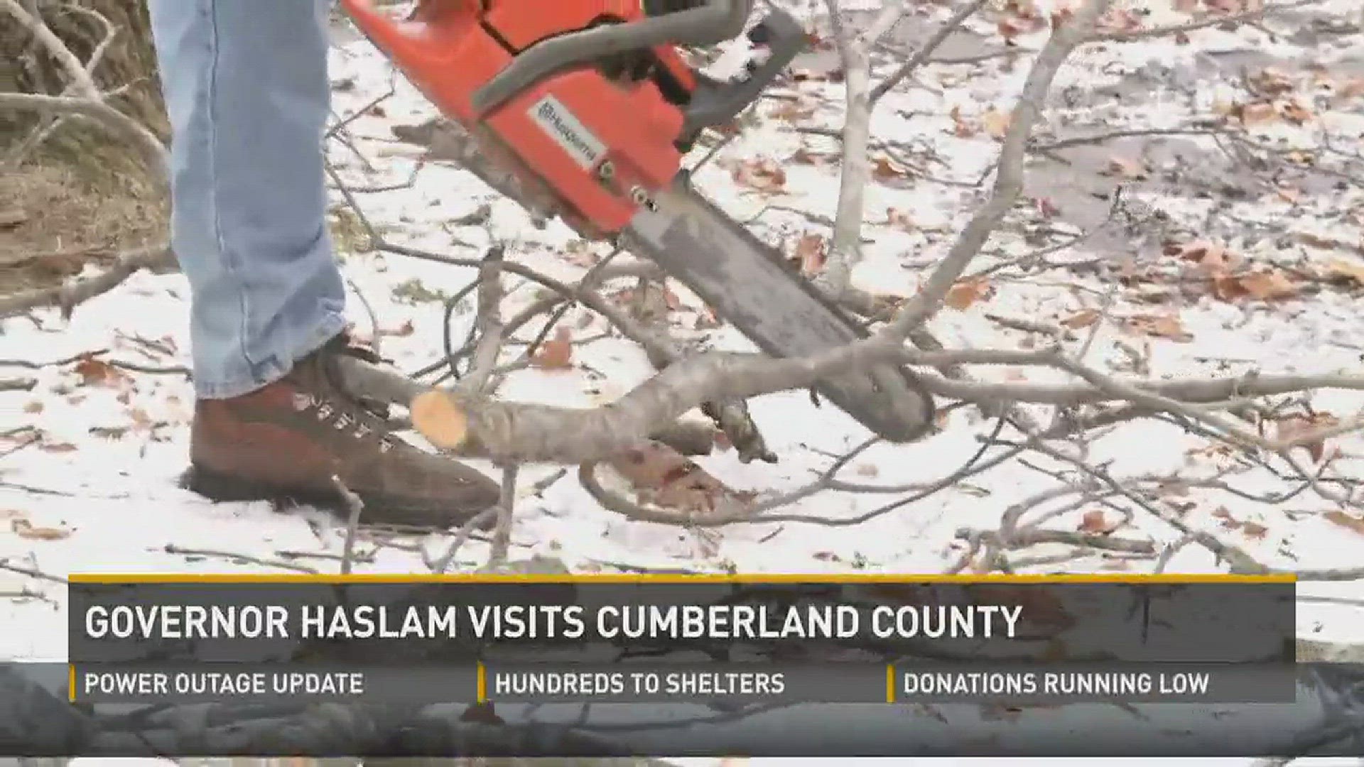 Cumberland County residents do their best to come together in cleaning up their community devastated by winter weather.