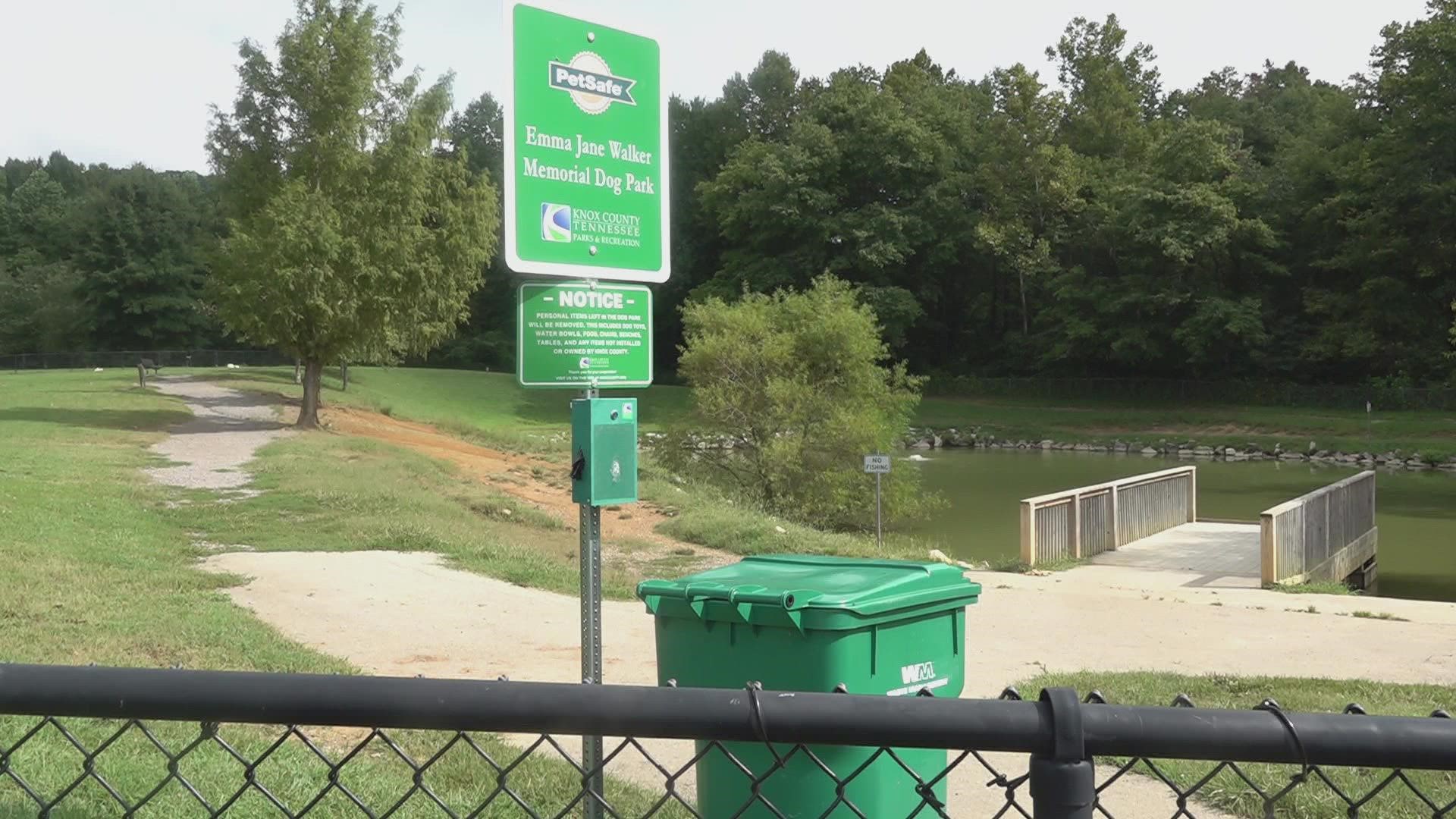 County leaders said they collected a sample of water at the pond after noticing discoloration to be tested for algae.