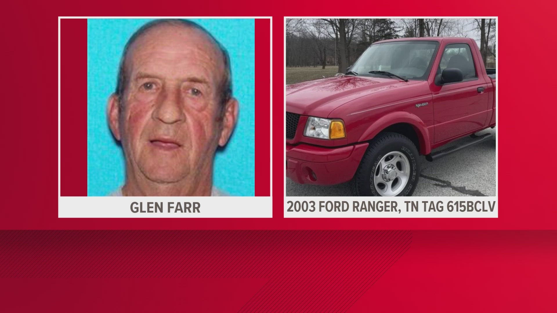Glenn Farr was last seen in Crossville on March 13, according to the Tennessee Bureau of Investigation.