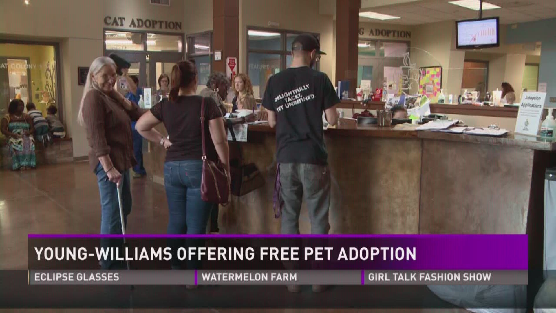Aug. 11, 2017: Young-Williams is offering free pet adoptions this weekend since the shelter was at near capacity.