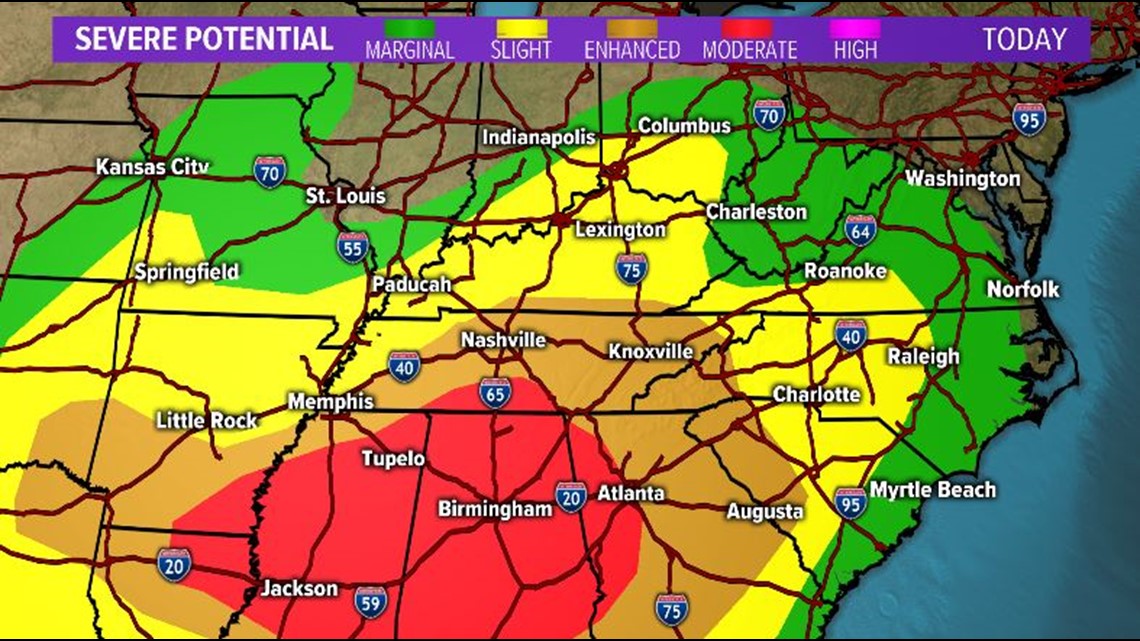 Heavy rain and strong storms possible this evening and overnight | wbir.com