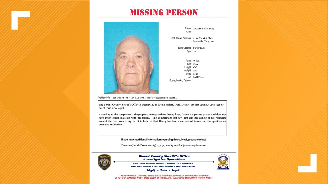 Blount Co. Sheriff's Office searching for missing 79-year-old man not ...