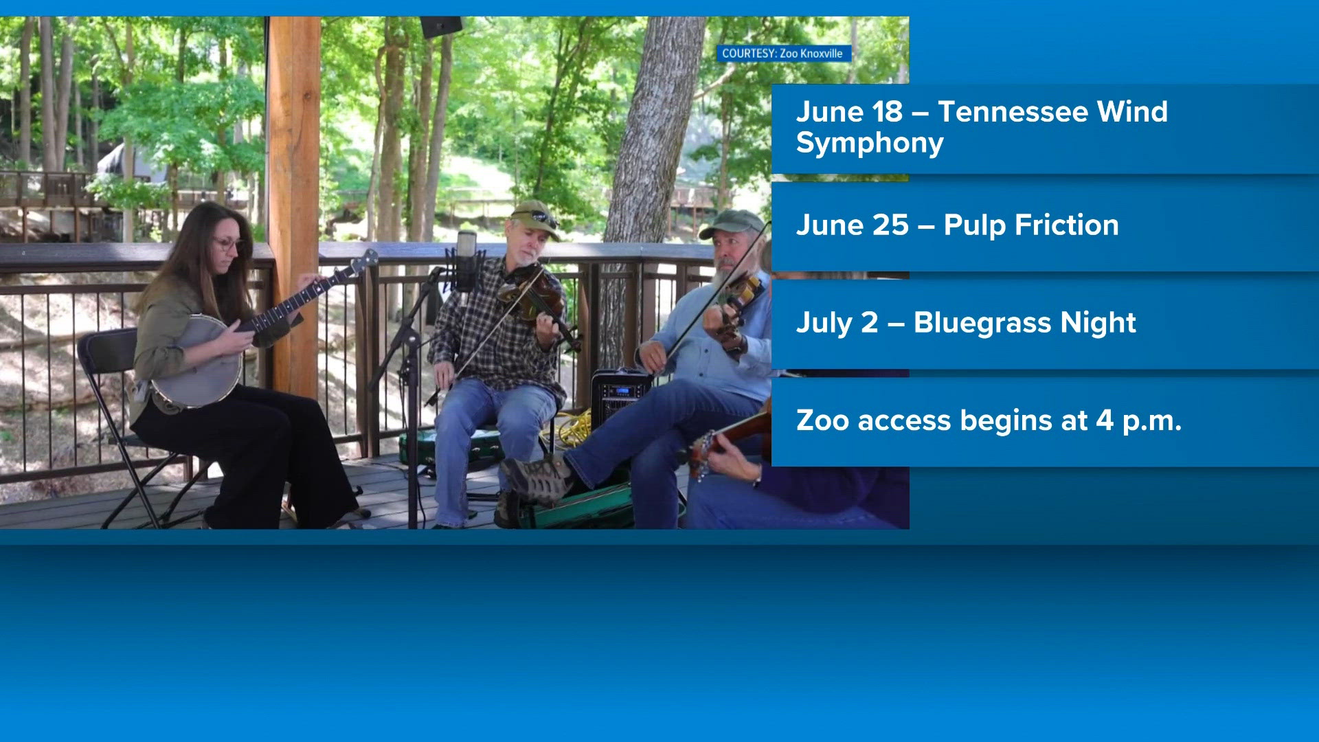 Zoo Knoxville launches summer concert series at Boyd Foundation