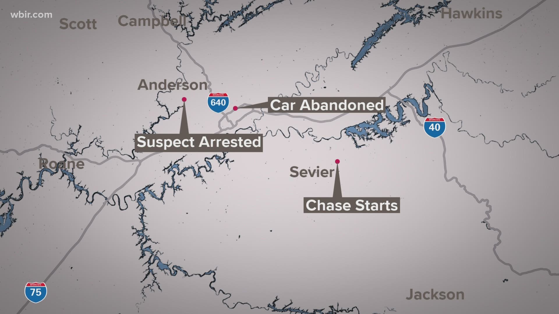 Oryan Shaun Sholes led troopers on a chase across Sevier county and Knox county. THP later found Sholes at his home in Anderson County.