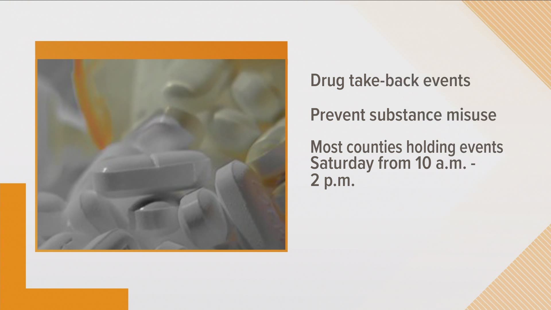 The Drug Enforcement Agency is hosting National Prescription Drug Take Back Day on Saturday, April 24.