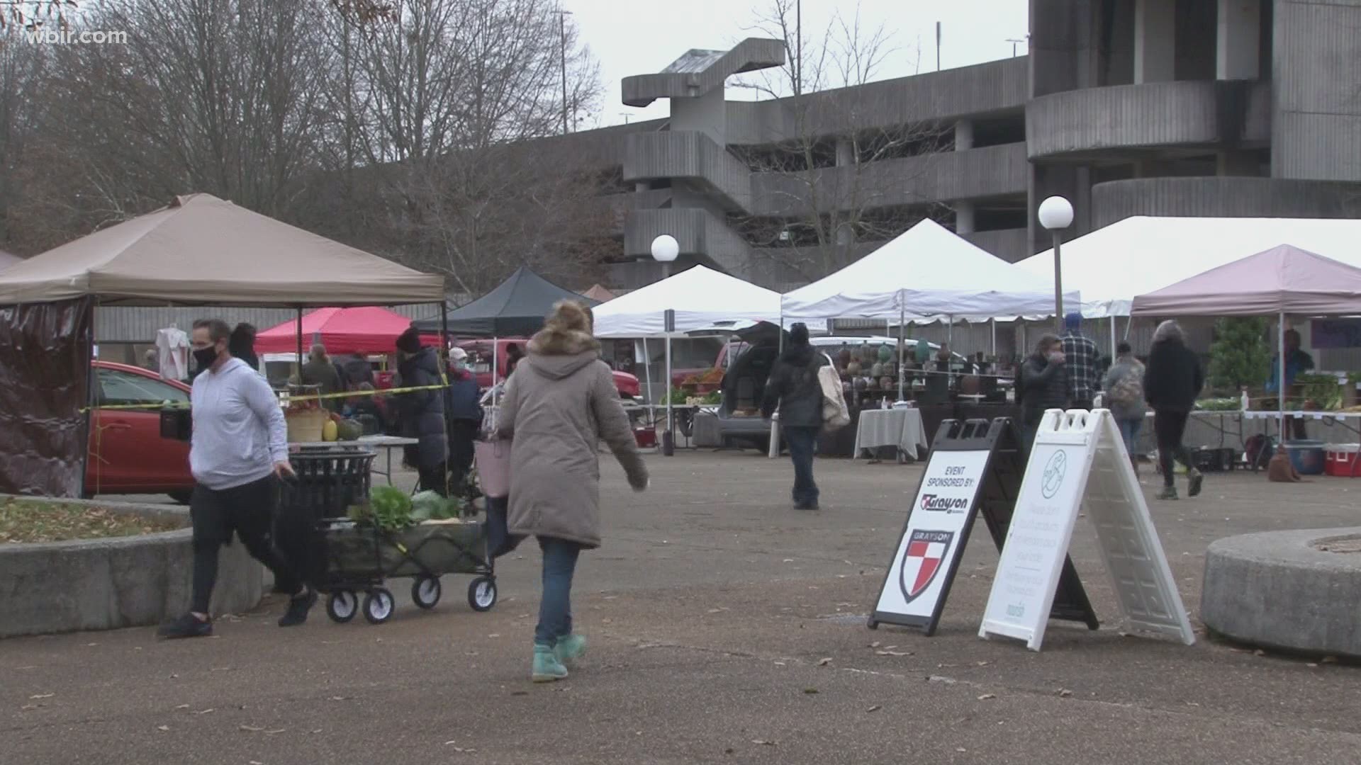 Nourish Knoxville's Winter Farmers Market kicked off today at the Mary Costa Plaza near the Civic Coliseum!