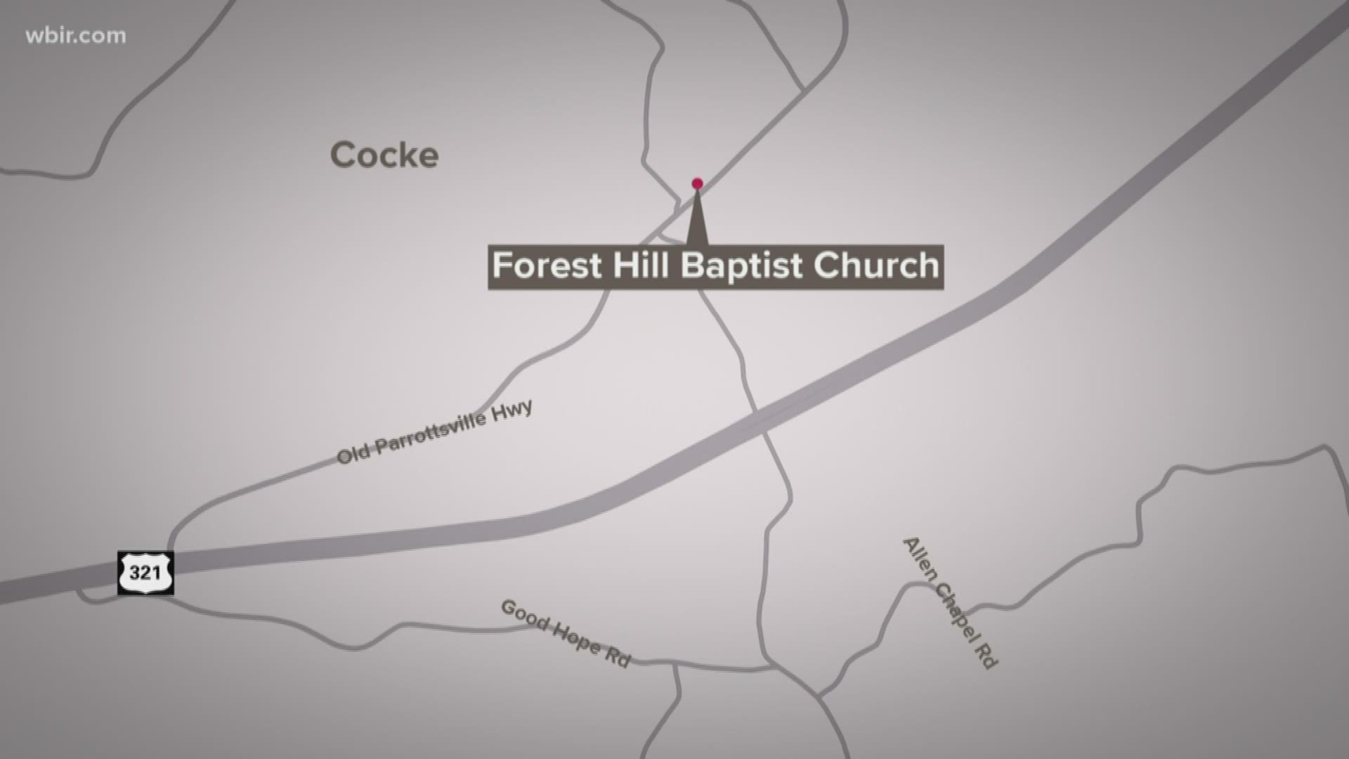 County officials said a fire burned down Forest Hill Baptist Church Saturday morning. No one was hurt, but the fire resulted in a water line break nearby.
