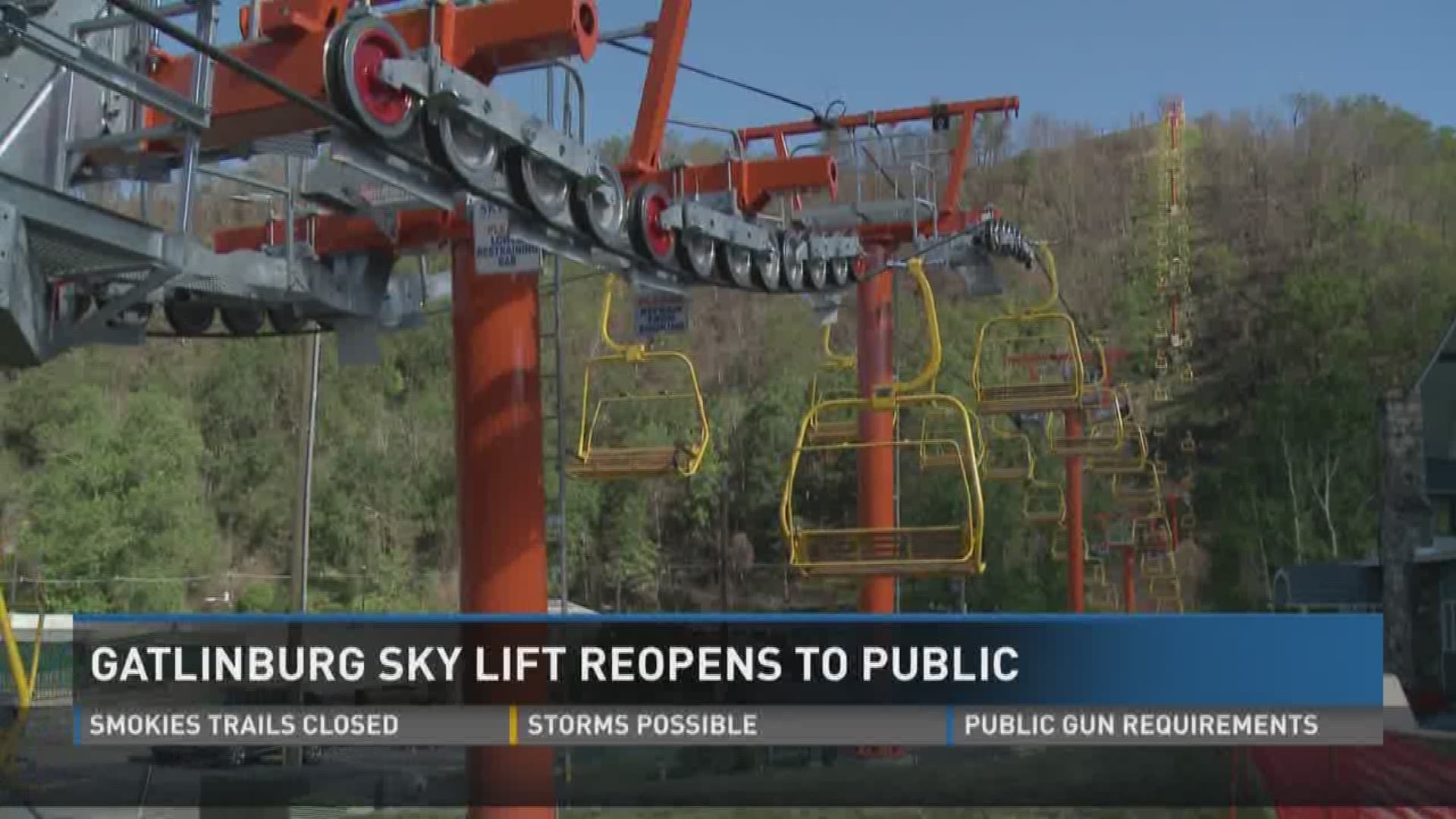 The Gatlinburg Skylift welcomes its first riders since the November 28th wildfires in Sevier County.