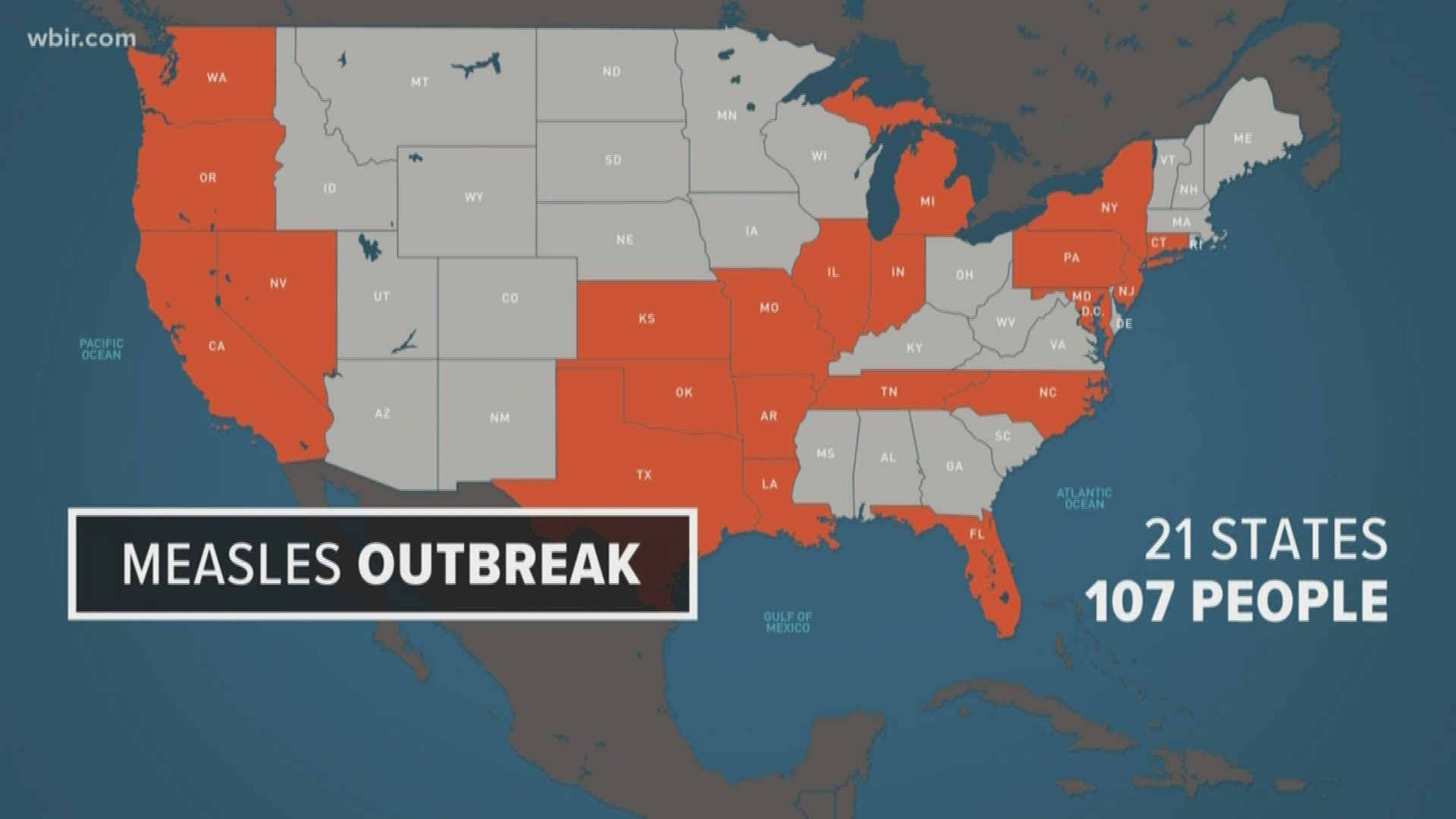 So far this year, 107 people have contracted the deadly disease across the United States, including one from Tennessee.