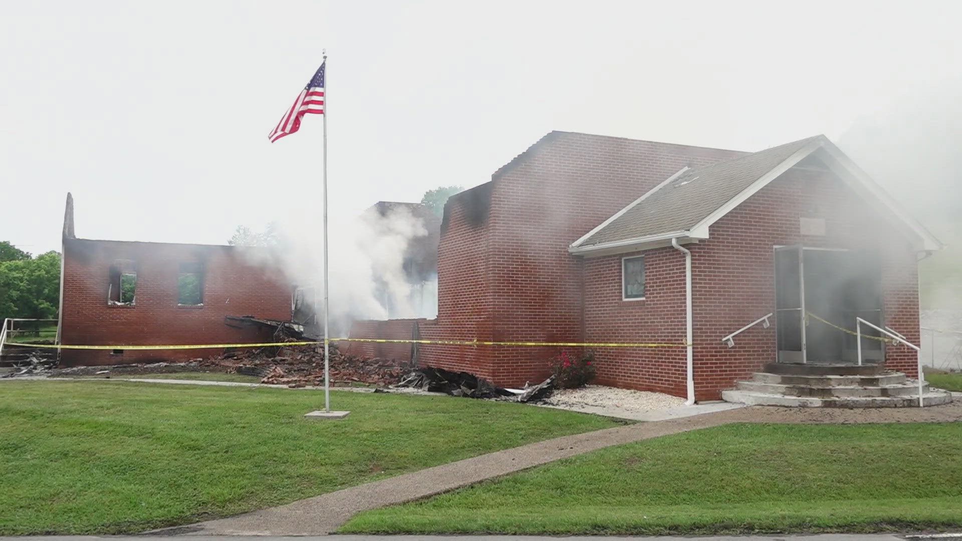 According to the Springdale Volunteer Fire Department chief, crews worked more than eight hours to put out the fire.