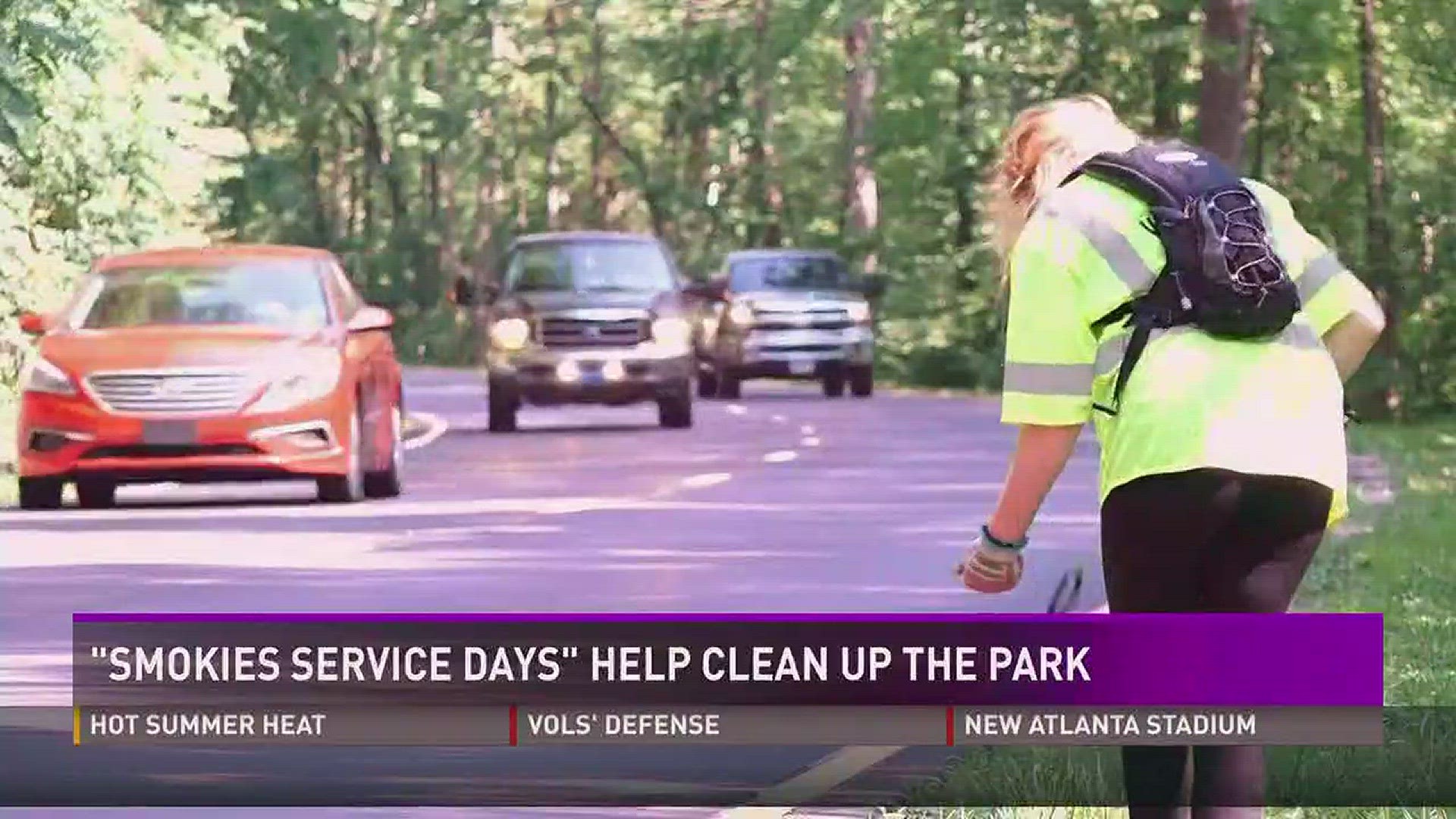 Volunteers visited the Great Smoky Mountains to help clean up litter on the spur and to help the community pick up the pieces nearly 8 months after the wildfires.