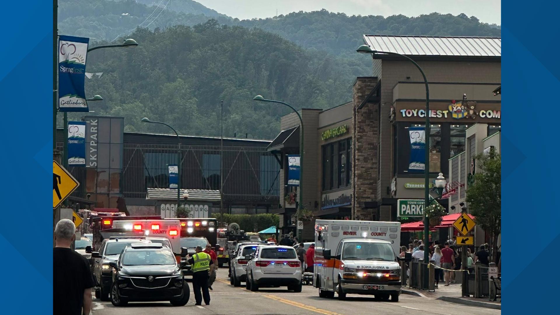 The Gatlinburg Police Department said it responded to the scene after the crash around 4:15 p.m.