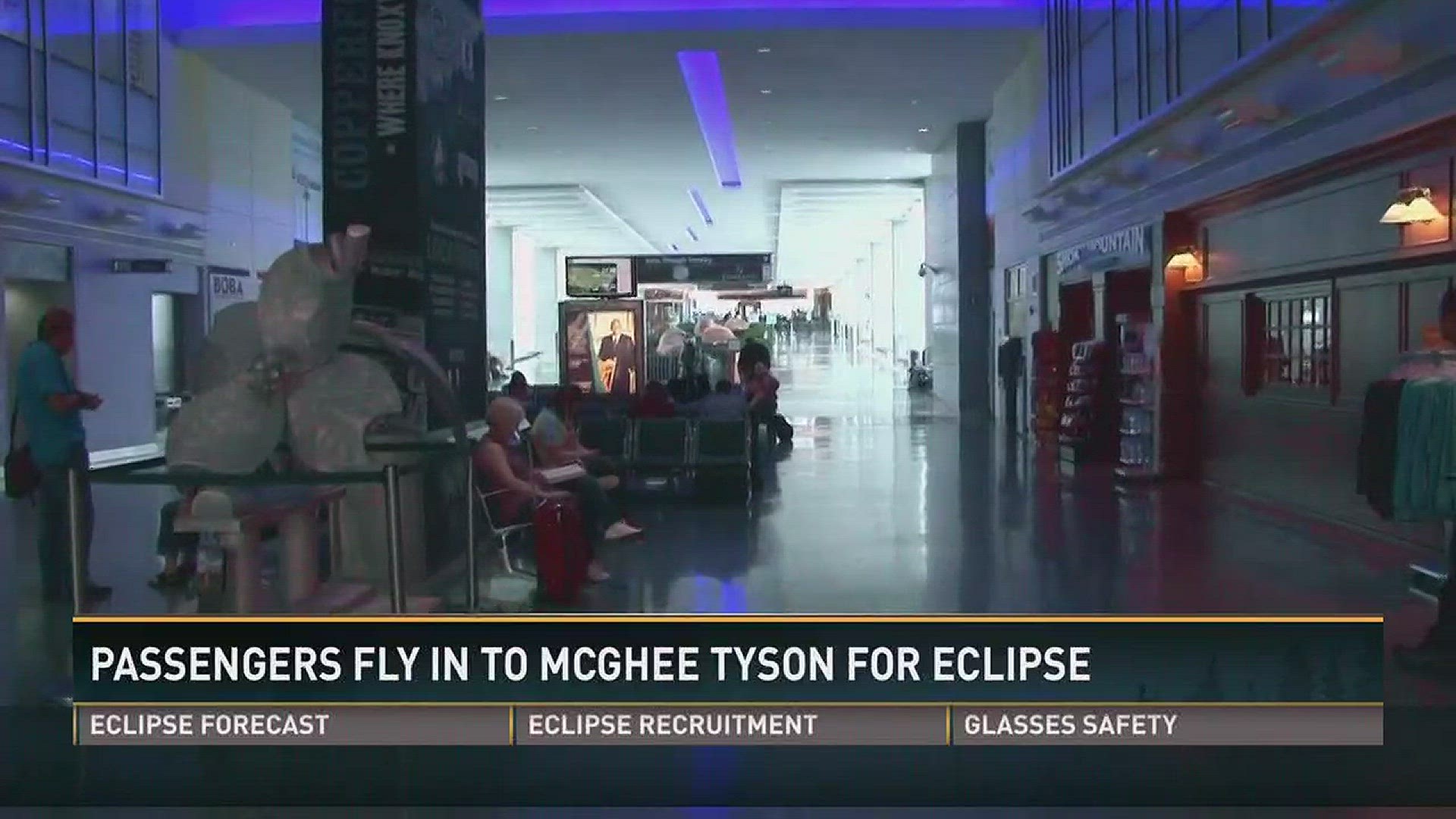 Aug. 18, 2017: The eclipse will bring thousands of visitors to East Tennessee, making for a busy day of arrivals at McGhee Tyson Airport.
