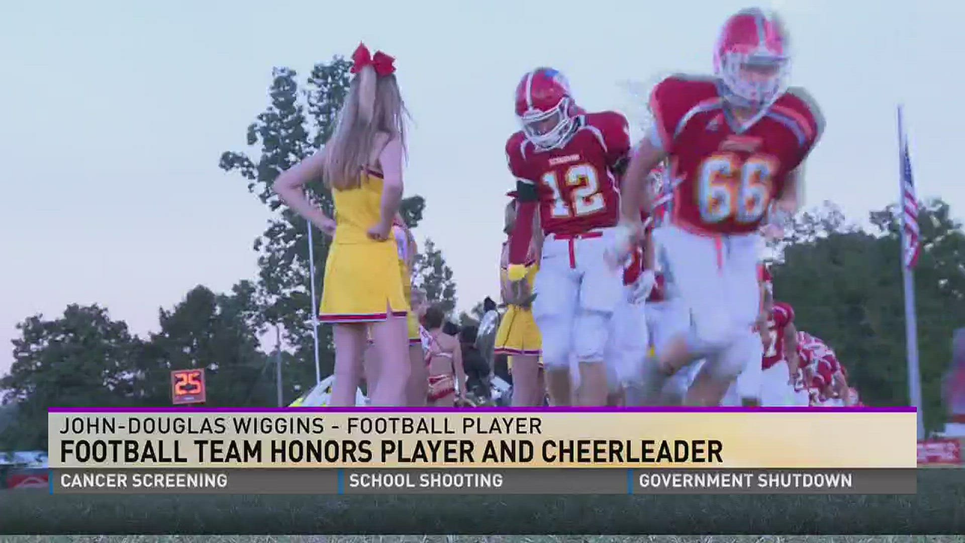 Two high school students who were childhood cancer survivors at Sequoyah High School were honored on Friday night.