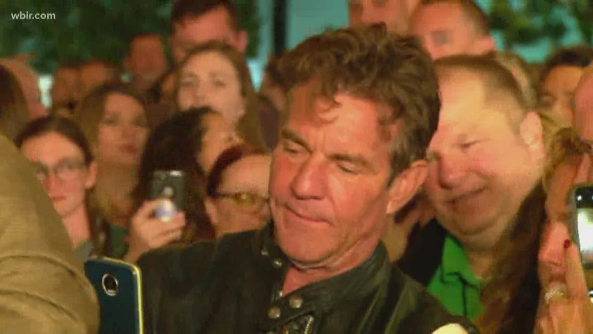 East Tennessee went Hollywood! Actor Dennis Quaid appeared on the red carpet in West Knoxville Tuesday.
