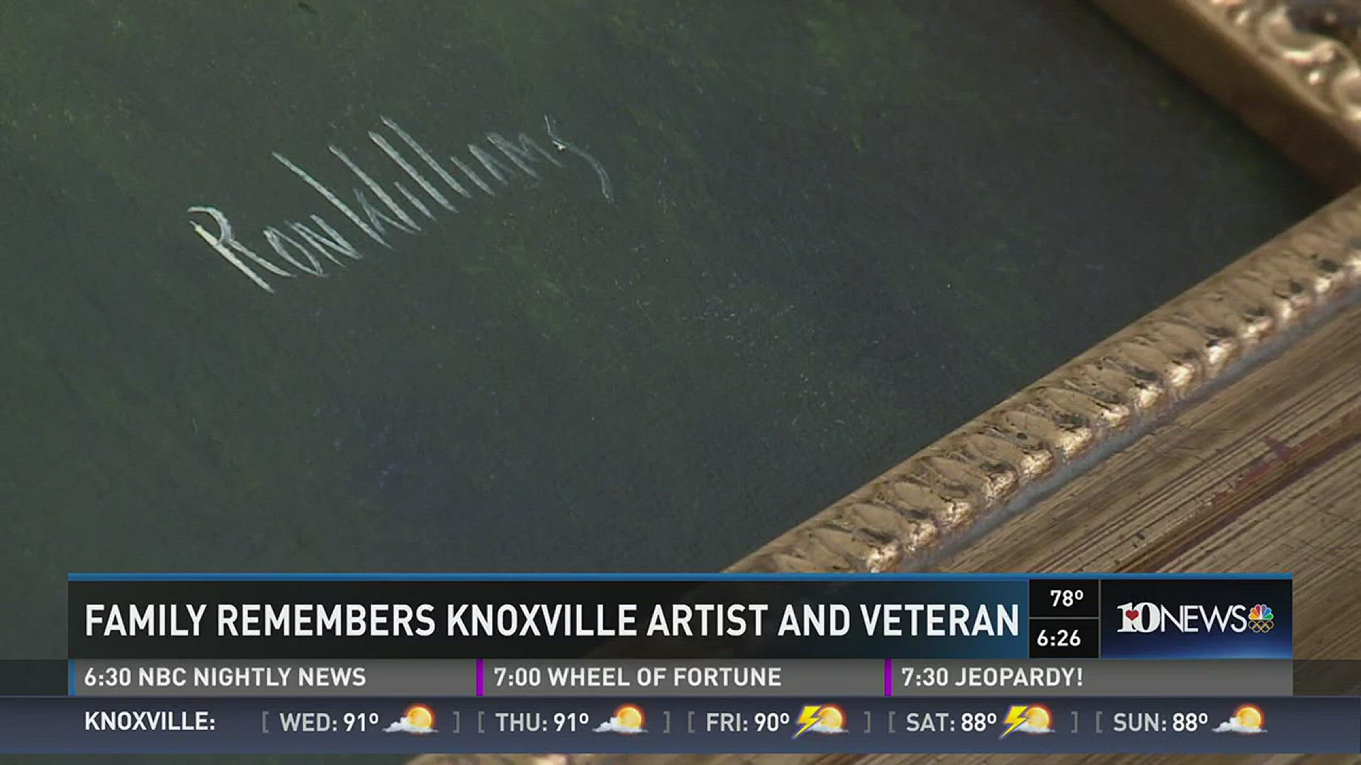 Knoxville artist and veteran Ron Williams was remembered today after making his mark on the artistic community here in Knoxville.
