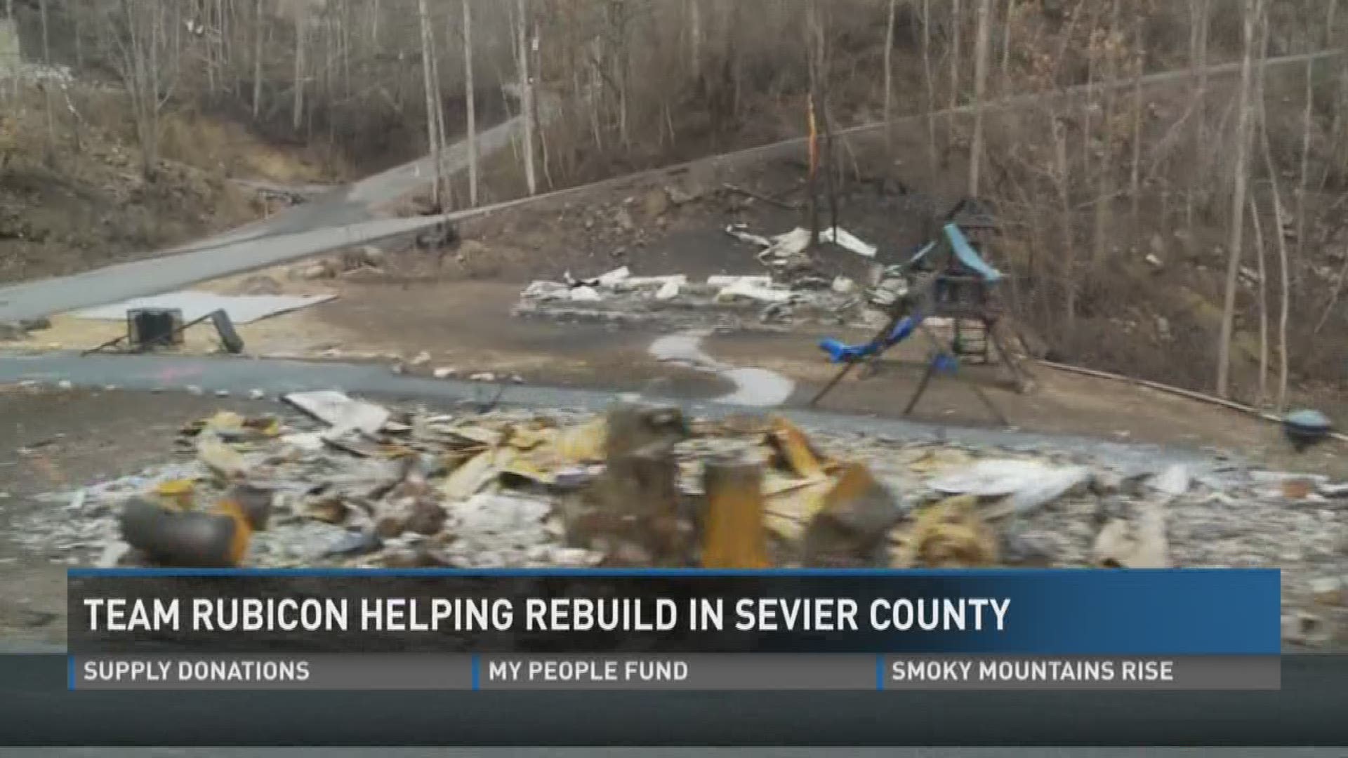 Dec. 9, 2016: A special group of veterans dedicated to service are on the ground in Sevier County to help the fire victims rebuild what they lost.