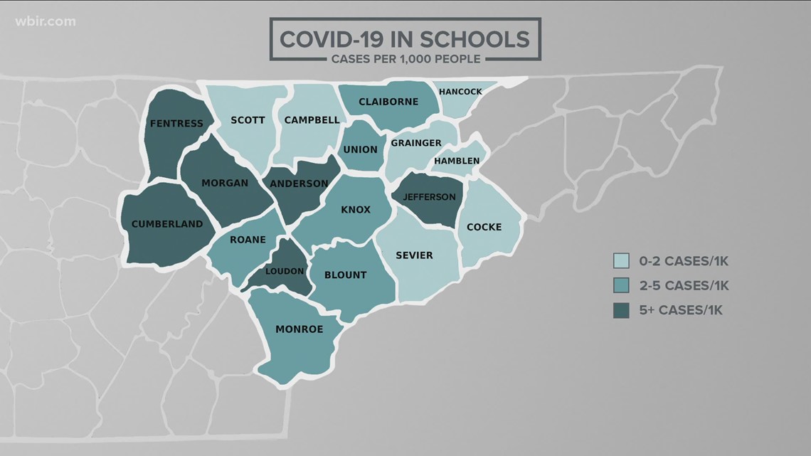 More than 650 COVID19 cases in East TN school districts