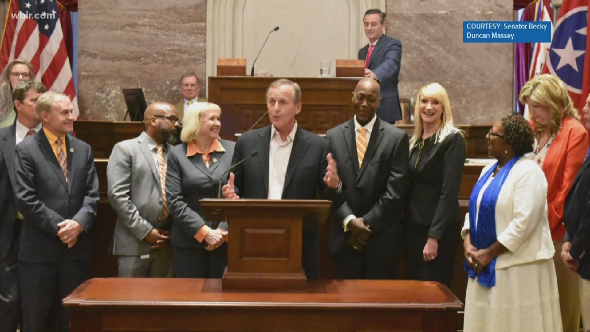 Tennessee basketball was honored as part of a joint resolution at the State Capitol.