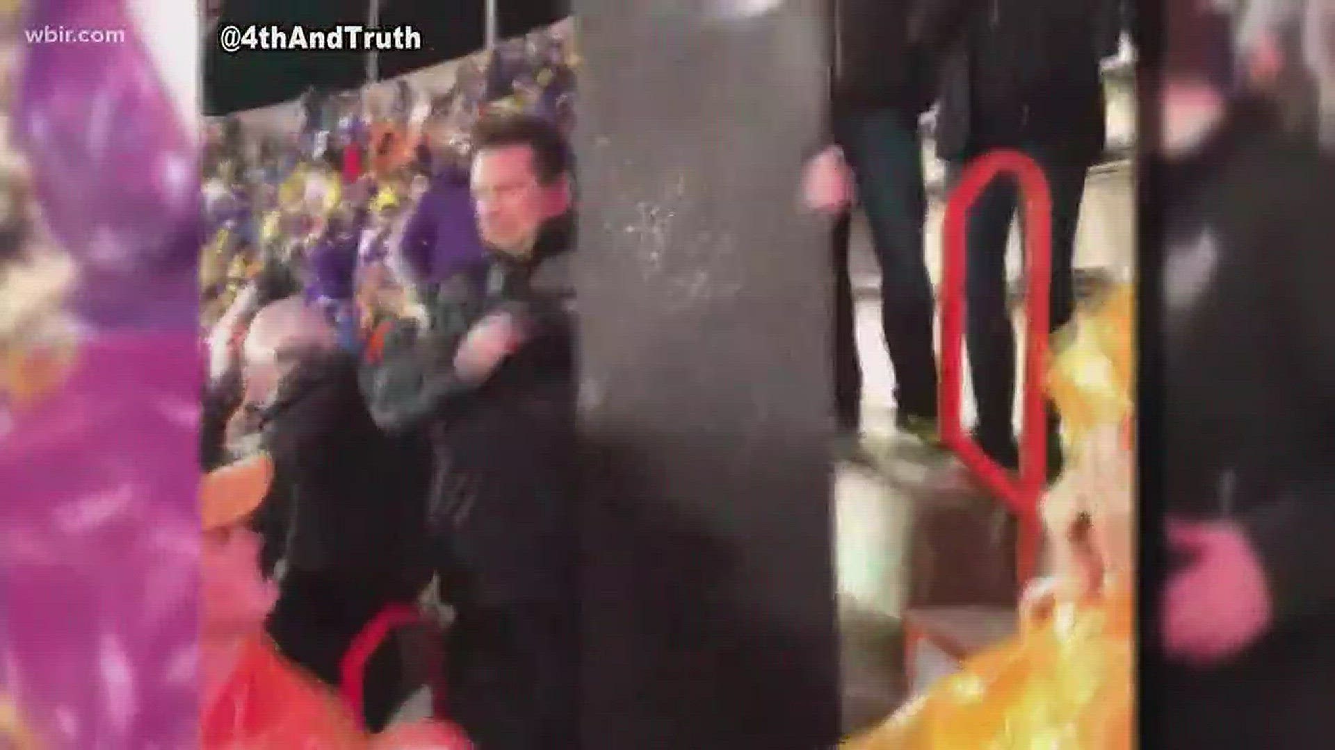 A piece of metal flew off the scoreboard at the Vols vs. LSU game Saturday evening and hit a fan.