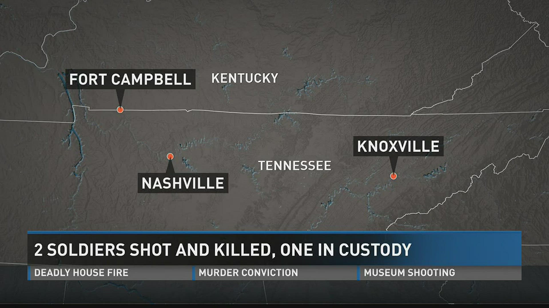 Two Fort Campbell soldiers are dead, a juvenile was injured and a Clarksville man is in custody following a shooting in southern Kentucky, according to the Kentucky State Police.