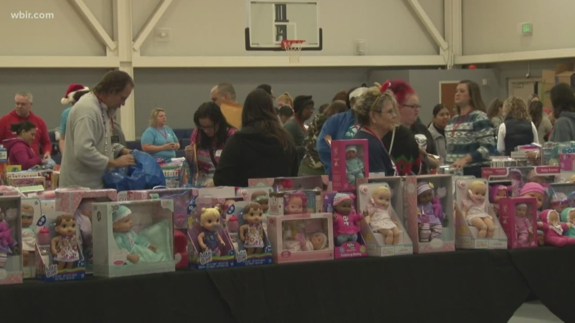 Last year, the "All is Bright" event provided Christmas presents for more than 2,500 children.