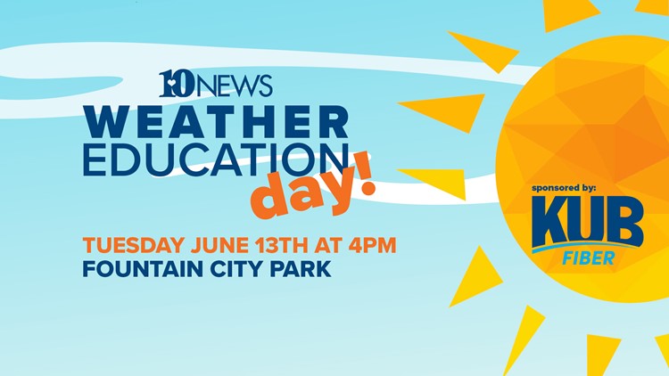 Kids – want to be on TV? Join WBIR at Fountain City Park on June 13 for fun Weather Education Day activities