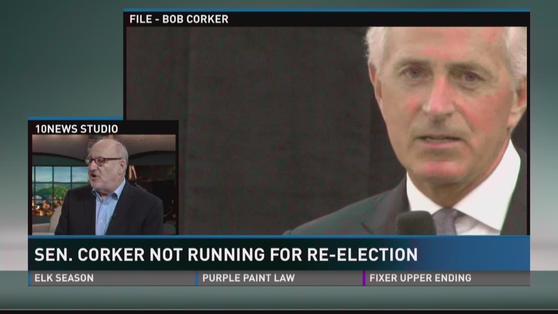 After more than 10 years serving Tennessee in the U-S Senate...Bob Corker says he will *not seek re-election. Joining us now with a look at Corker's career is Inside Tennessee panelist and Republican Mike Cohen.