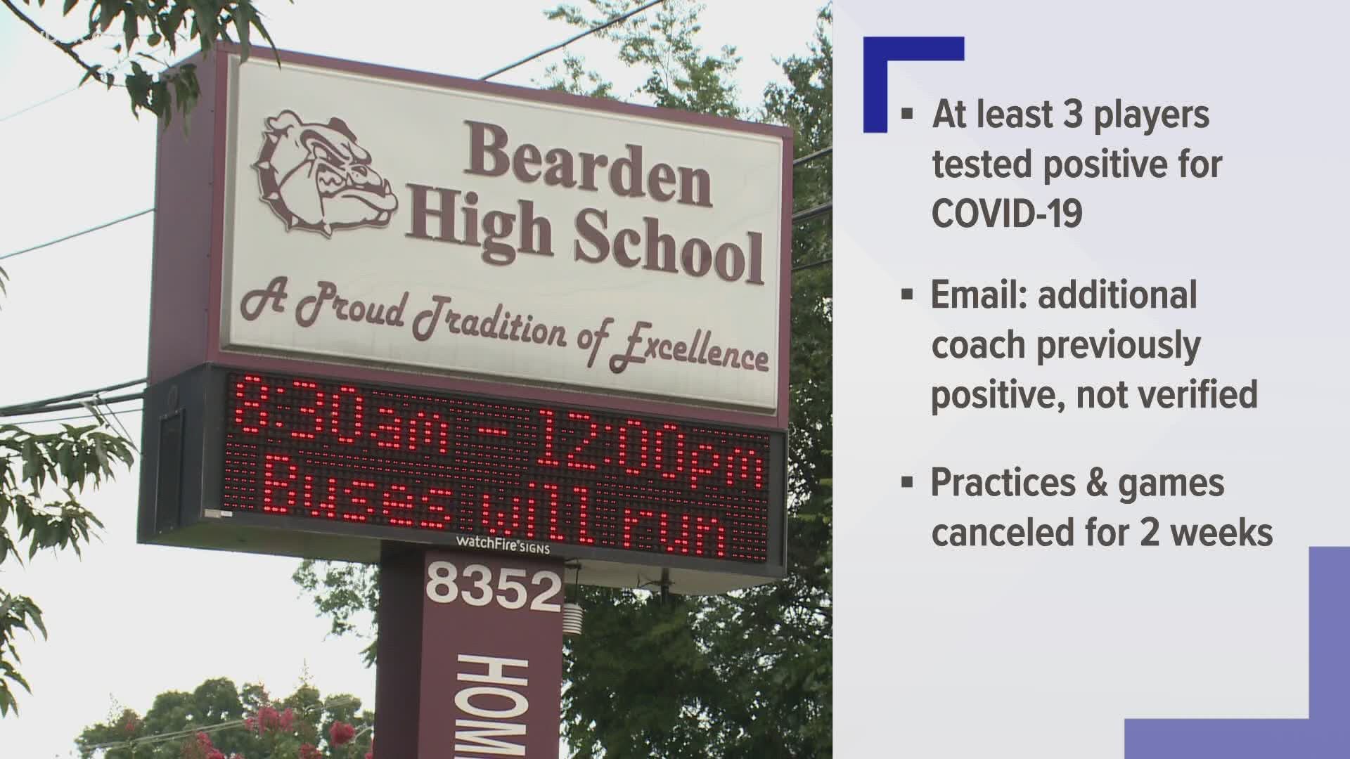 Four football coaches at Bearden High School and at least three players have tested positive for the coronavirus.