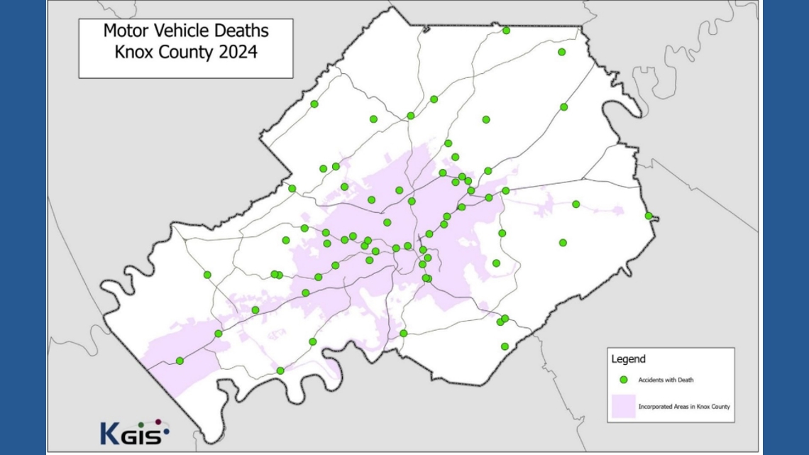 Knox County Forensic Center sees drop in traffic deaths compared to 2024