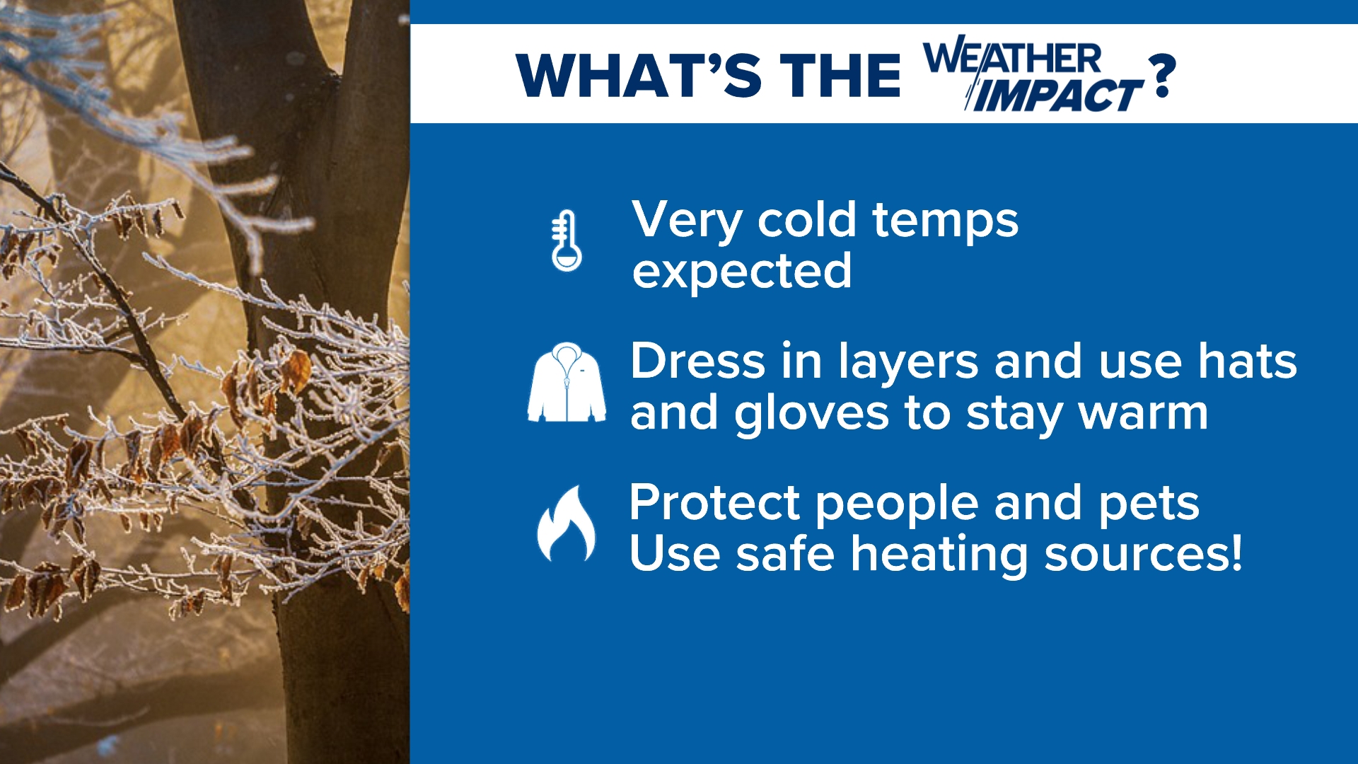 Weather Impact Alert Dangerously cold temperatures Monday morning