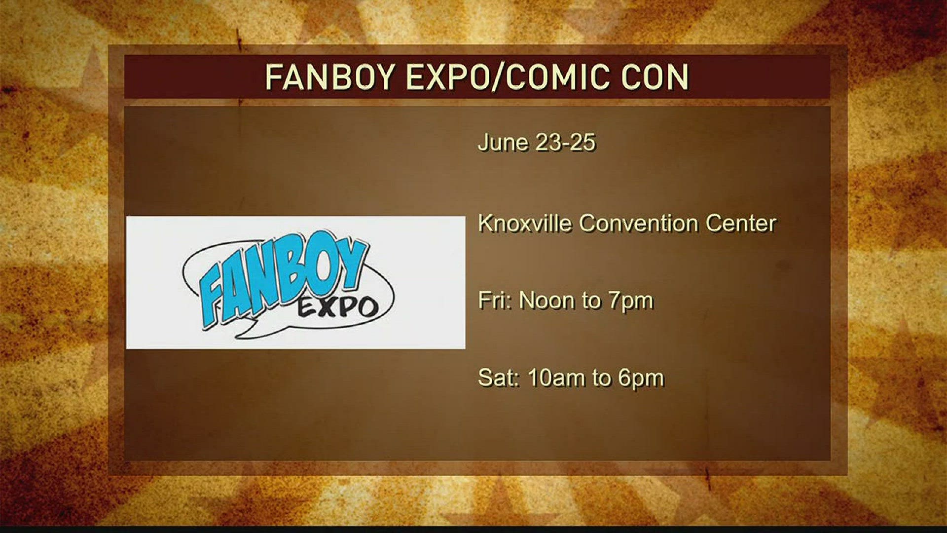A preview of the FanBoy Expo Knoxville and Comic Con which runs June 22-25 at the Knoxville Convention Center,June 22, 2017-4pm