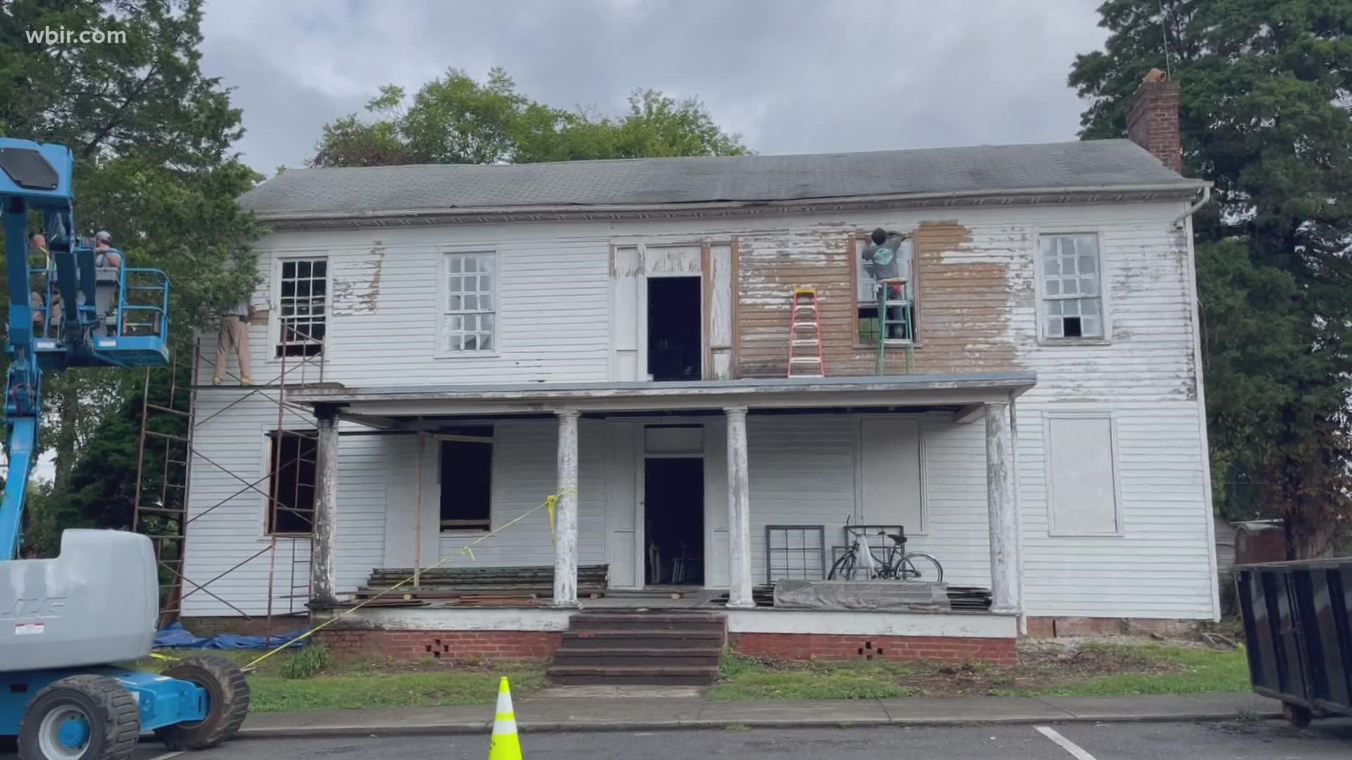 Sara A. Vanlandingham faces an arson charge. The house was the boyhood home of Sen. Estes Kefauver.