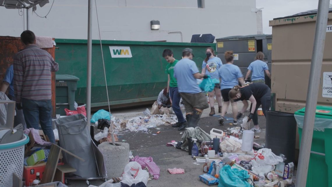 The Dumpster Treasures 2.0 team collected roughly 7,200 pieces of trash from one UT dumpster, categorizing materials as true trash and beyond.