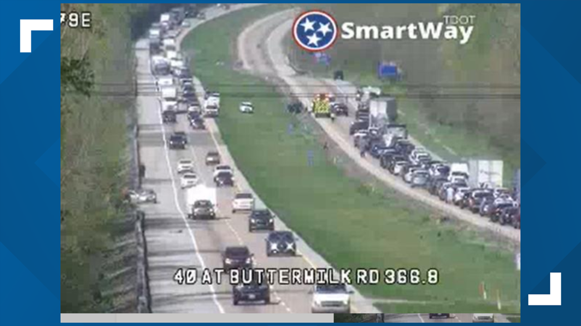 Four injured after multivehicle crash closes I40 Westbound in Loudon County on Sunday