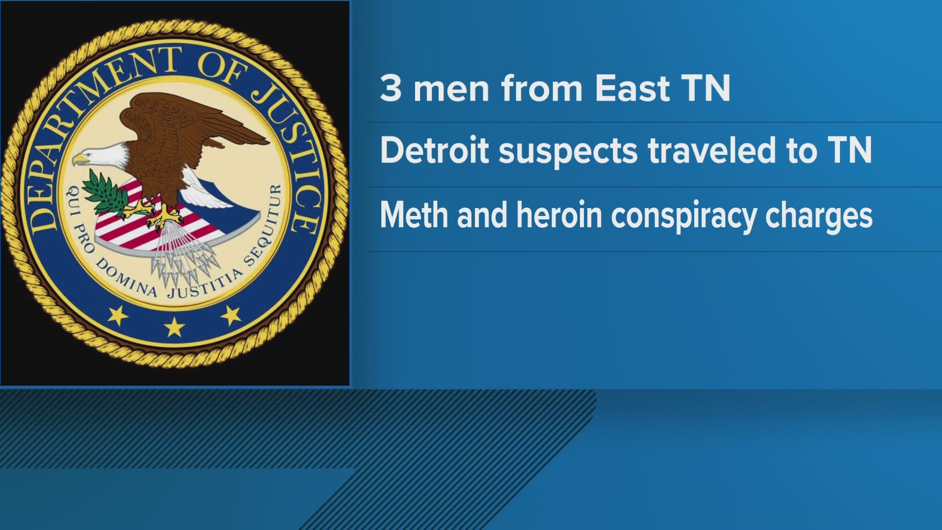 DOJ 3 people from East TN indicted in 'largescale' heroin and meth