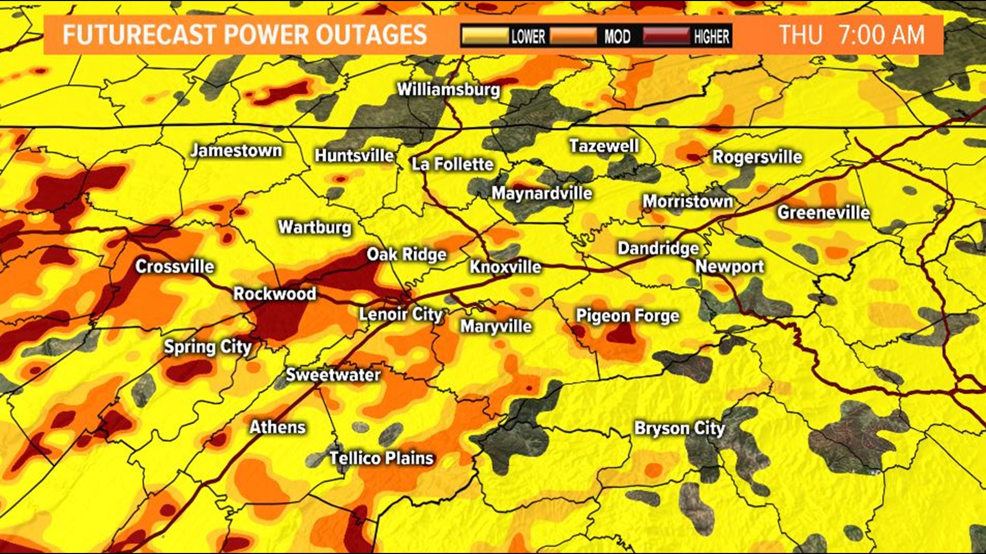 East Tennessee severe weather possible Wednesday night