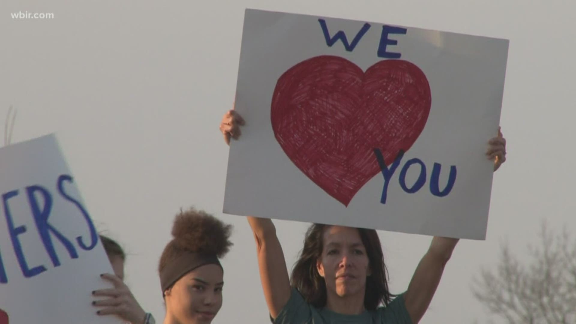 People from all over East Tennessee filled Park West Medical Center's parking lot with one message. "We see you, we love you and we support you."