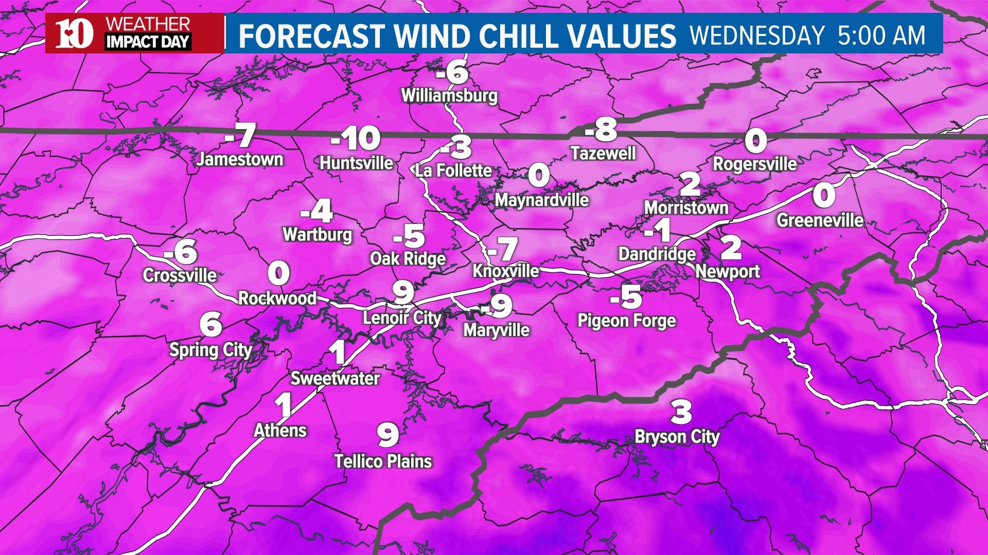 Is it going to snow in East Tennessee?