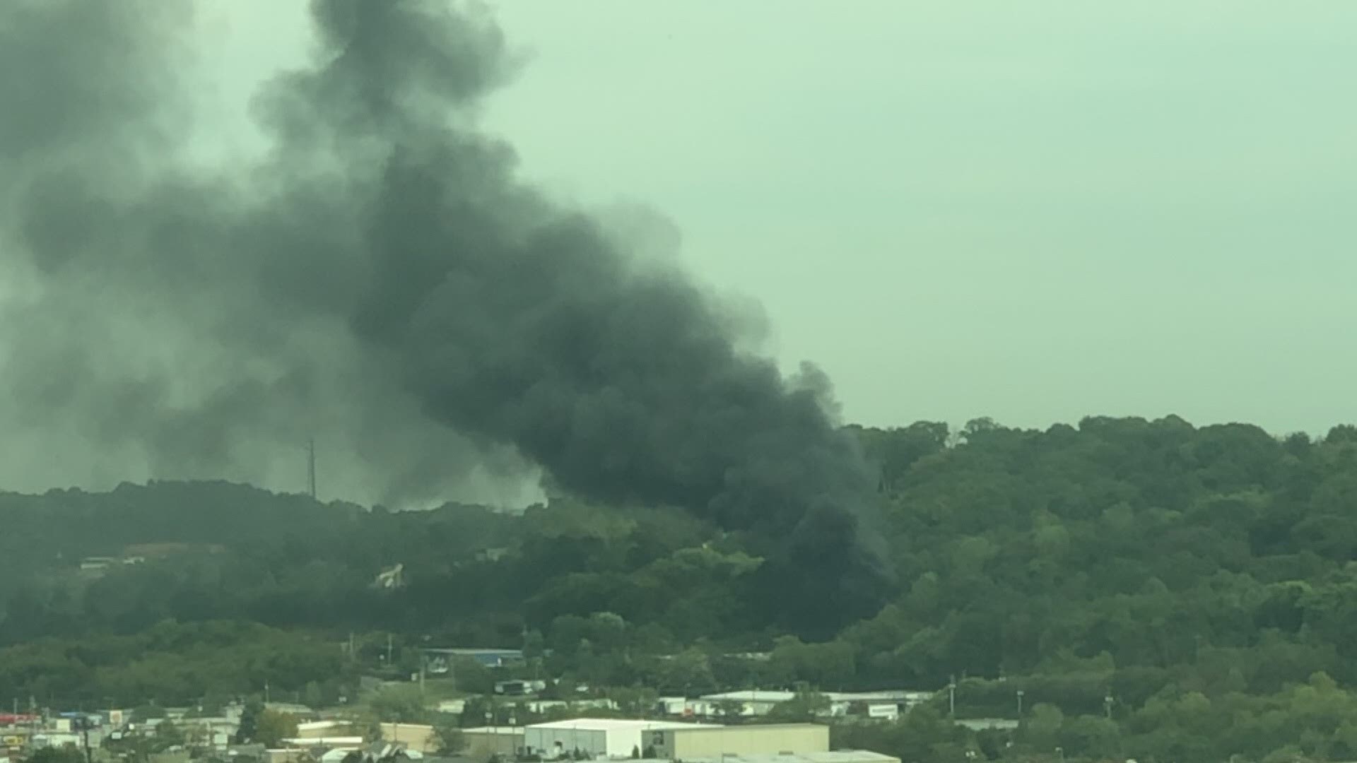 No one was hurt after pallets caught fire outside the Goodwill warehouse off Middlebrook Pike.