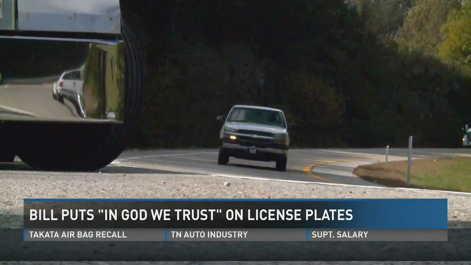 Jan. 11, 2017: A state lawmaker wants "In God We Trust" on all Tennessee license plates.