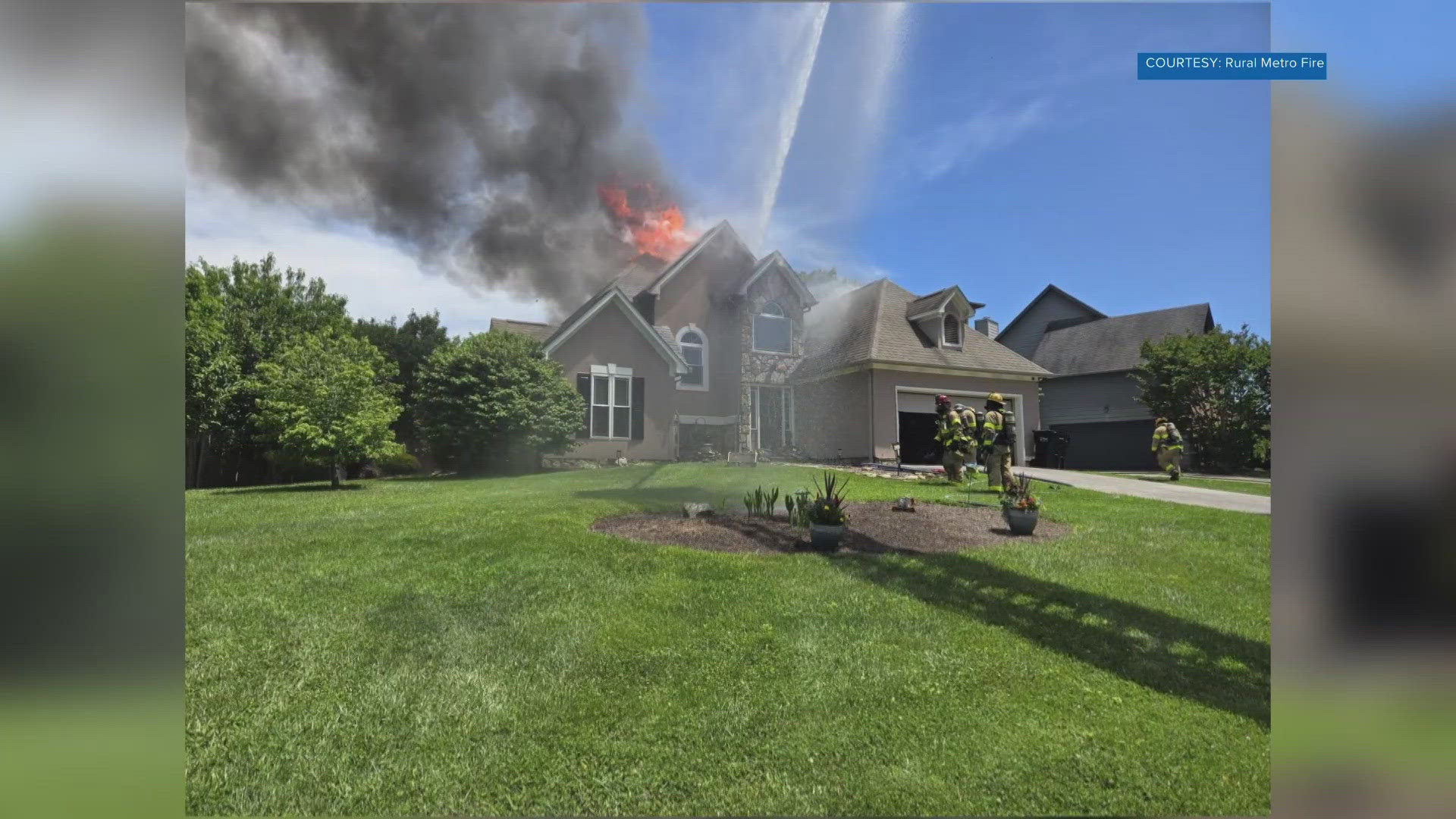 One firefighter was sent to a local hospital with neither injuries appearing to be serious, the department said. 