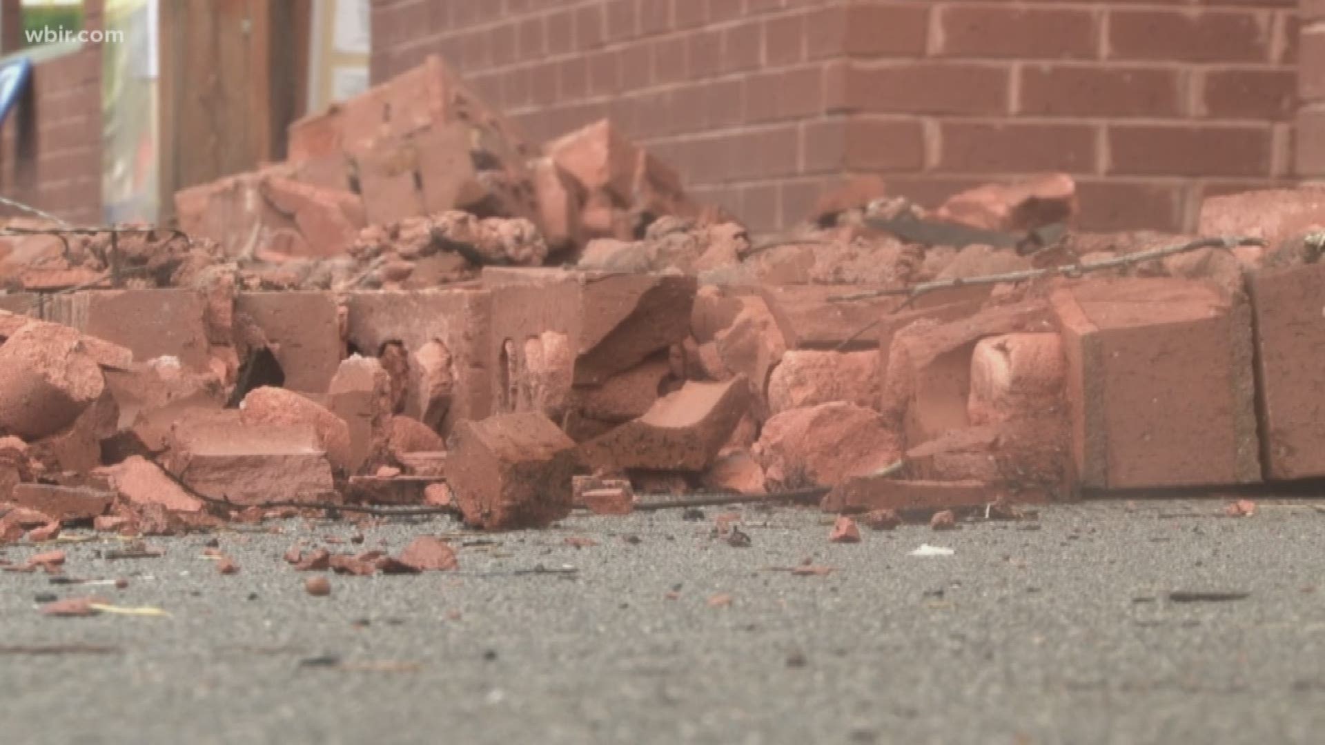 According to the Maryville Fire Department, the call came in just before noon of a brick collapse outside of Brackins Blues club on Broadway Avenue.