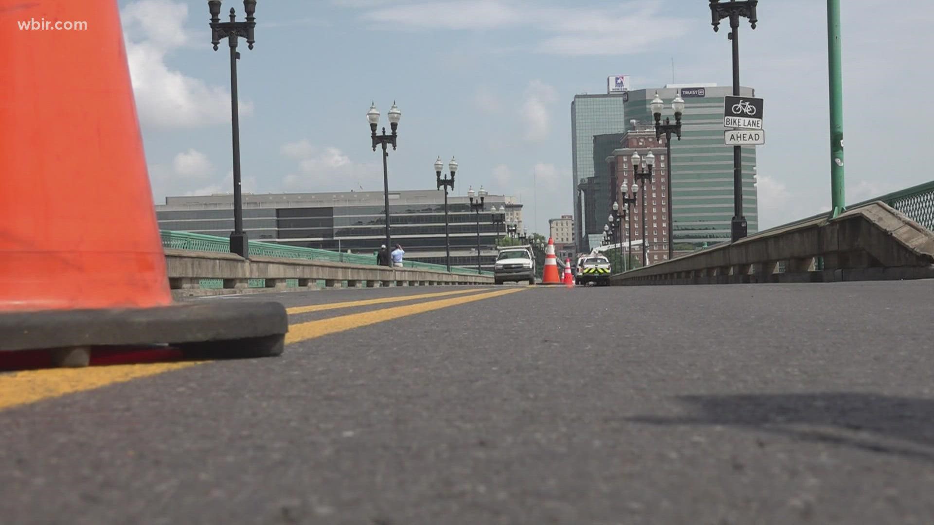 Some lanes of the Gay Street Bridge will be closed for a TDOT safety inspection.