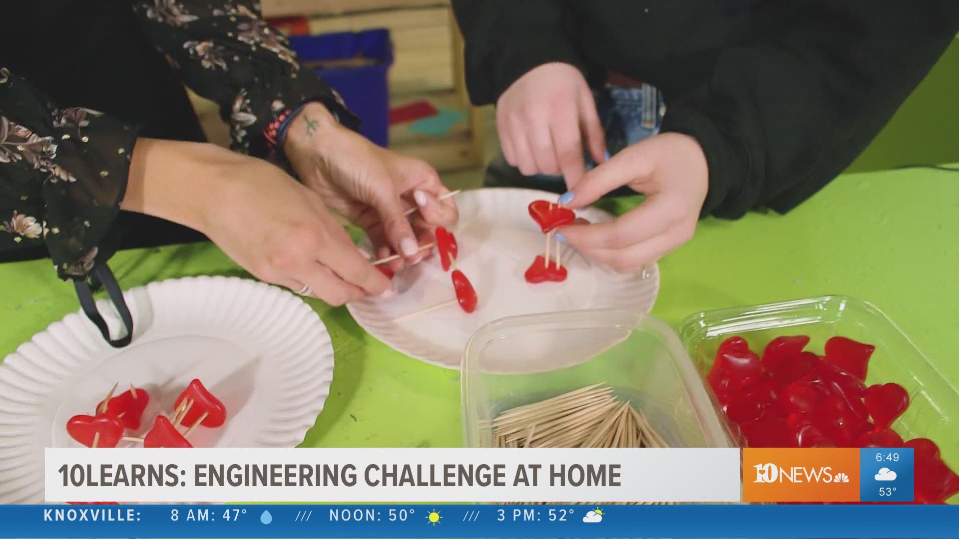 In this week's Muse Minute, the Muse Knoxville shows 10news meteorologist Rebecca Sweet how to take on a sweet engineering challenge.