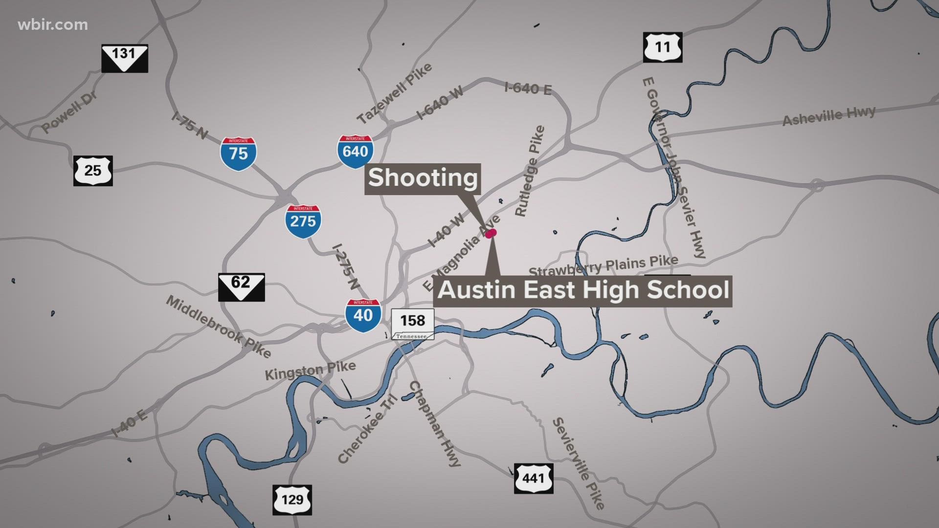 The shooting took place near Austin-East High School.